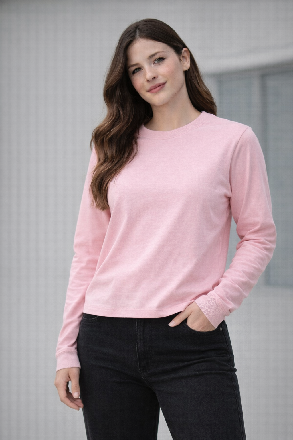 Plain Long Sleeve T-Shirt (Women)